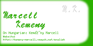 marcell kemeny business card
